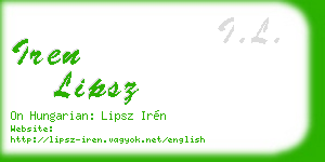 iren lipsz business card