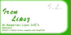 iren lipsz business card